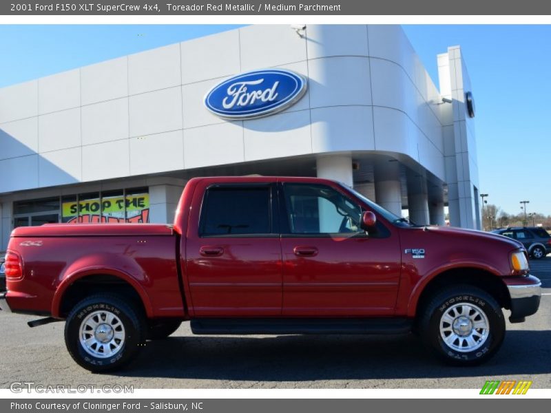 Toreador Red Metallic / Medium Parchment 2001 Ford F150 XLT SuperCrew 4x4