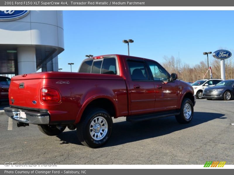 Toreador Red Metallic / Medium Parchment 2001 Ford F150 XLT SuperCrew 4x4
