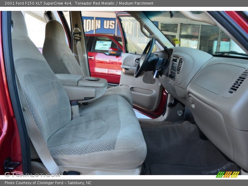 Toreador Red Metallic / Medium Parchment 2001 Ford F150 XLT SuperCrew 4x4