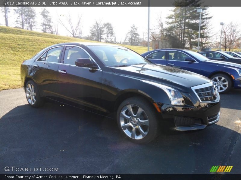 Black Raven / Caramel/Jet Black Accents 2013 Cadillac ATS 2.0L Turbo AWD