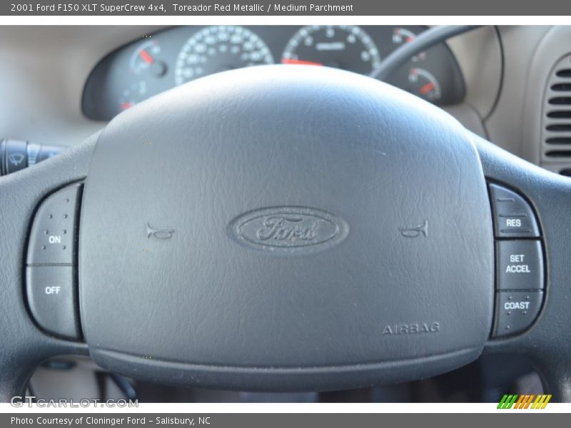 Toreador Red Metallic / Medium Parchment 2001 Ford F150 XLT SuperCrew 4x4