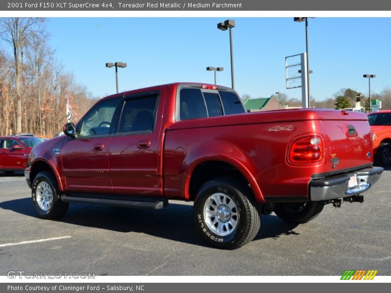 Toreador Red Metallic / Medium Parchment 2001 Ford F150 XLT SuperCrew 4x4
