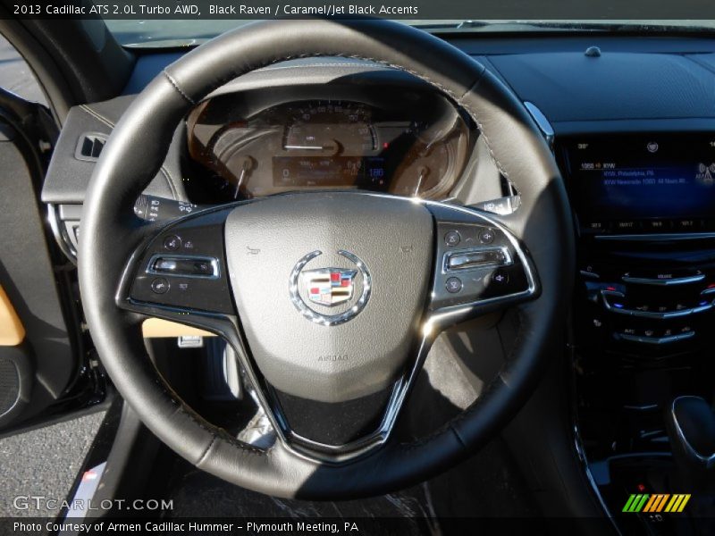Black Raven / Caramel/Jet Black Accents 2013 Cadillac ATS 2.0L Turbo AWD