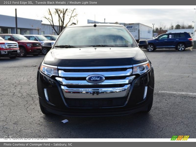 Tuxedo Black Metallic / Medium Light Stone 2013 Ford Edge SEL