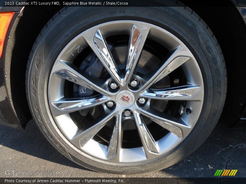 Sapphire Blue Metallic / Shale/Cocoa 2013 Cadillac XTS Luxury FWD