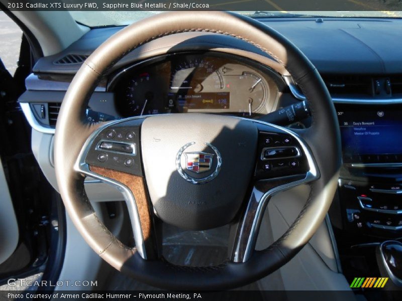 Sapphire Blue Metallic / Shale/Cocoa 2013 Cadillac XTS Luxury FWD
