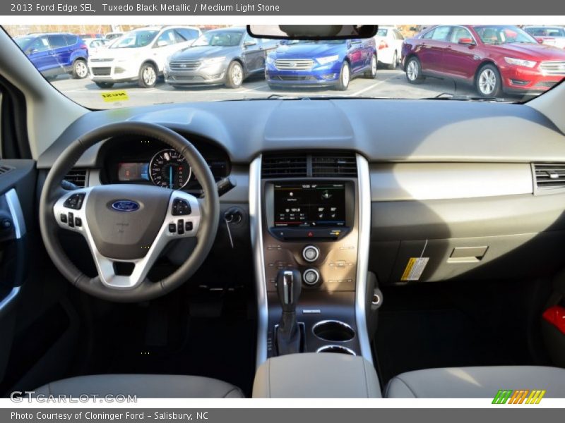Tuxedo Black Metallic / Medium Light Stone 2013 Ford Edge SEL