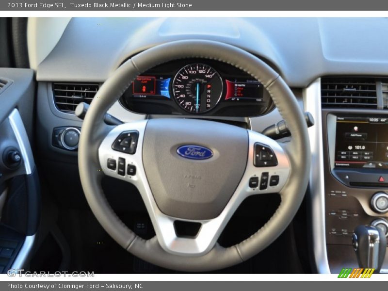 Tuxedo Black Metallic / Medium Light Stone 2013 Ford Edge SEL
