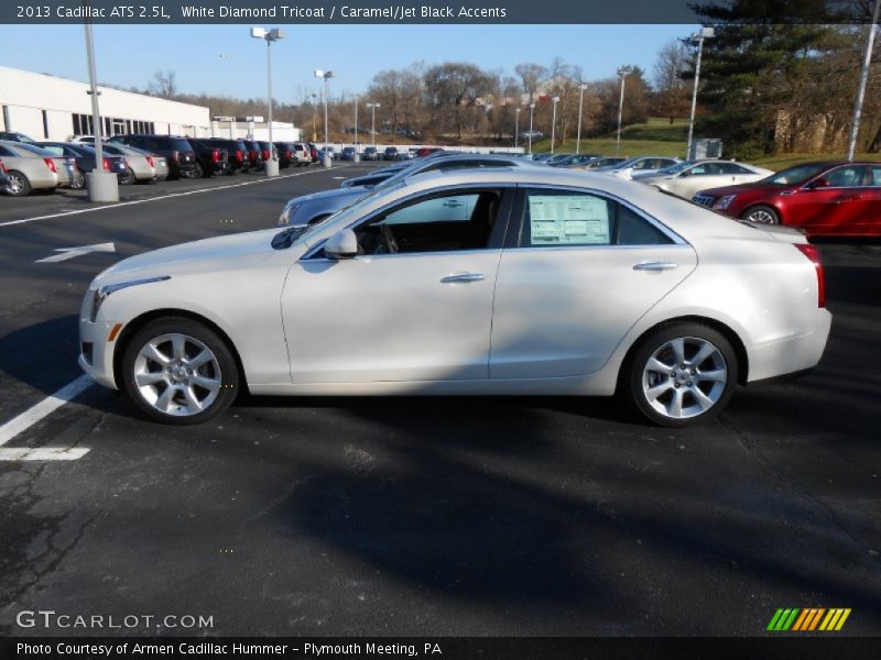 White Diamond Tricoat / Caramel/Jet Black Accents 2013 Cadillac ATS 2.5L