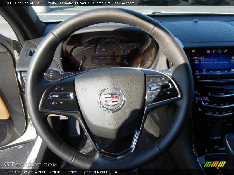 White Diamond Tricoat / Caramel/Jet Black Accents 2013 Cadillac ATS 2.5L