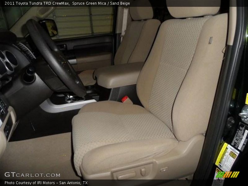 Spruce Green Mica / Sand Beige 2011 Toyota Tundra TRD CrewMax