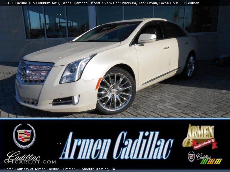 White Diamond Tricoat / Very Light Platinum/Dark Urban/Cocoa Opus Full Leather 2013 Cadillac XTS Platinum AWD