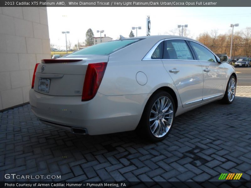 White Diamond Tricoat / Very Light Platinum/Dark Urban/Cocoa Opus Full Leather 2013 Cadillac XTS Platinum AWD