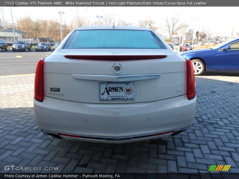 White Diamond Tricoat / Very Light Platinum/Dark Urban/Cocoa Opus Full Leather 2013 Cadillac XTS Platinum AWD