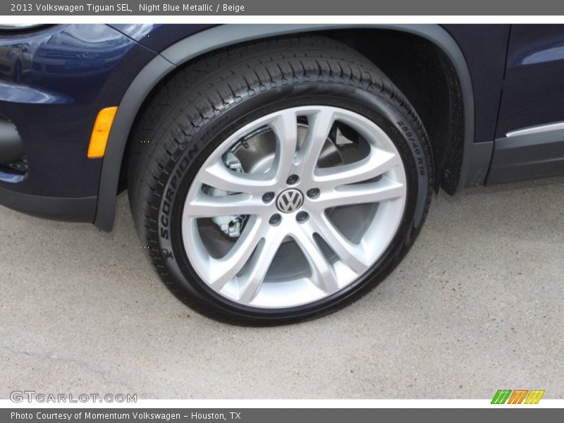 Night Blue Metallic / Beige 2013 Volkswagen Tiguan SEL