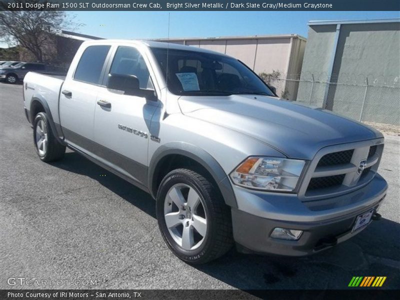 Bright Silver Metallic / Dark Slate Gray/Medium Graystone 2011 Dodge Ram 1500 SLT Outdoorsman Crew Cab