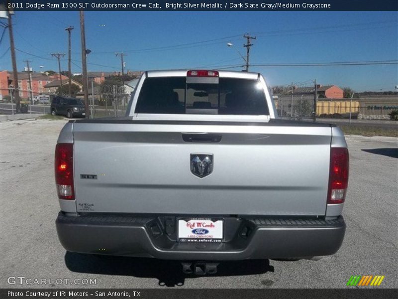 Bright Silver Metallic / Dark Slate Gray/Medium Graystone 2011 Dodge Ram 1500 SLT Outdoorsman Crew Cab