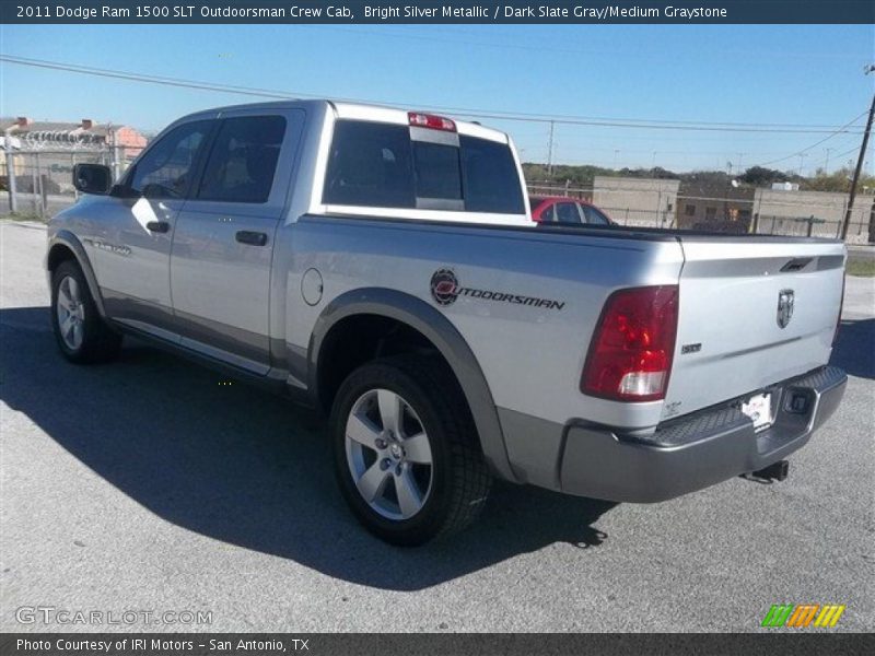 Bright Silver Metallic / Dark Slate Gray/Medium Graystone 2011 Dodge Ram 1500 SLT Outdoorsman Crew Cab