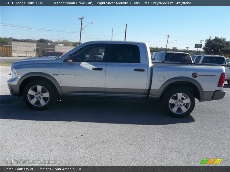 Bright Silver Metallic / Dark Slate Gray/Medium Graystone 2011 Dodge Ram 1500 SLT Outdoorsman Crew Cab