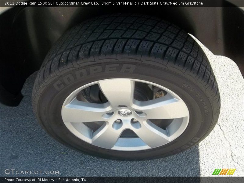 Bright Silver Metallic / Dark Slate Gray/Medium Graystone 2011 Dodge Ram 1500 SLT Outdoorsman Crew Cab