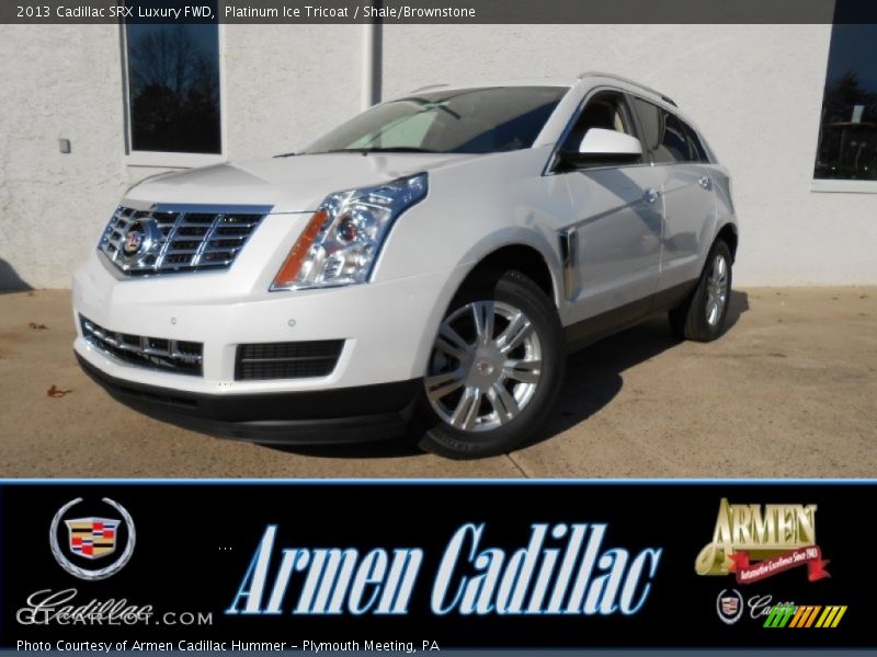 Platinum Ice Tricoat / Shale/Brownstone 2013 Cadillac SRX Luxury FWD