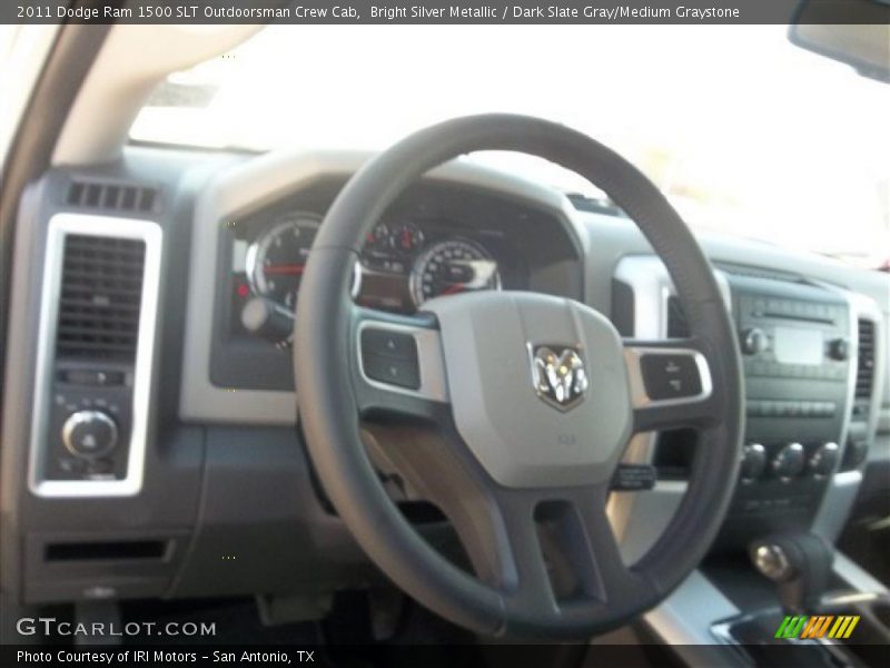 Bright Silver Metallic / Dark Slate Gray/Medium Graystone 2011 Dodge Ram 1500 SLT Outdoorsman Crew Cab