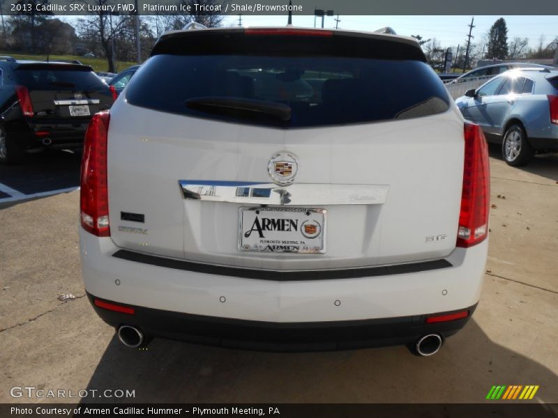 Platinum Ice Tricoat / Shale/Brownstone 2013 Cadillac SRX Luxury FWD