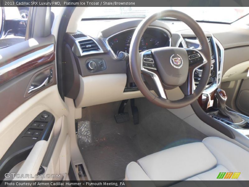 Platinum Ice Tricoat / Shale/Brownstone 2013 Cadillac SRX Luxury FWD