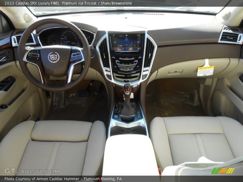 Platinum Ice Tricoat / Shale/Brownstone 2013 Cadillac SRX Luxury FWD