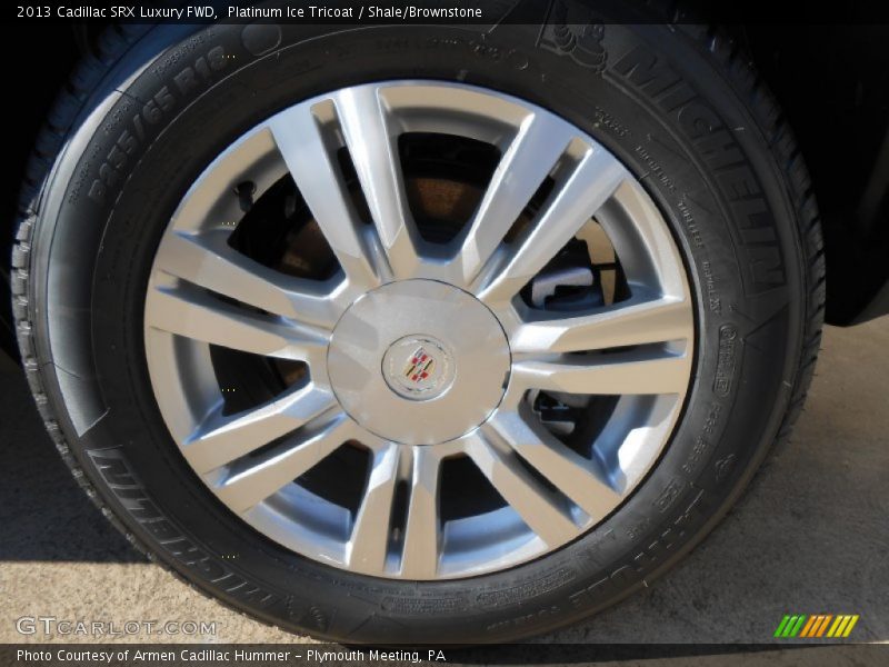 Platinum Ice Tricoat / Shale/Brownstone 2013 Cadillac SRX Luxury FWD