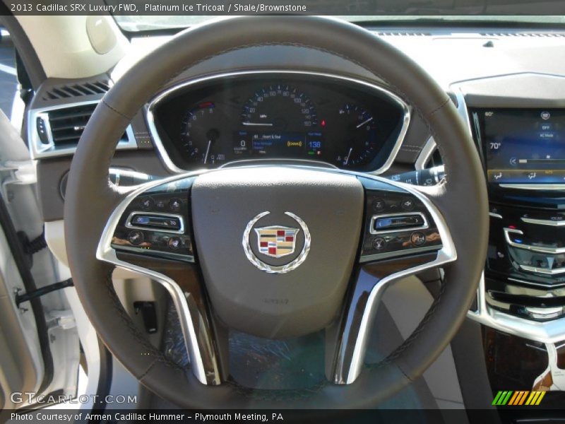 Platinum Ice Tricoat / Shale/Brownstone 2013 Cadillac SRX Luxury FWD