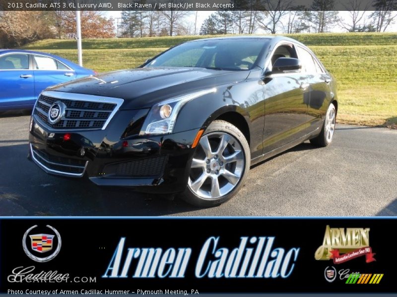 Black Raven / Jet Black/Jet Black Accents 2013 Cadillac ATS 3.6L Luxury AWD
