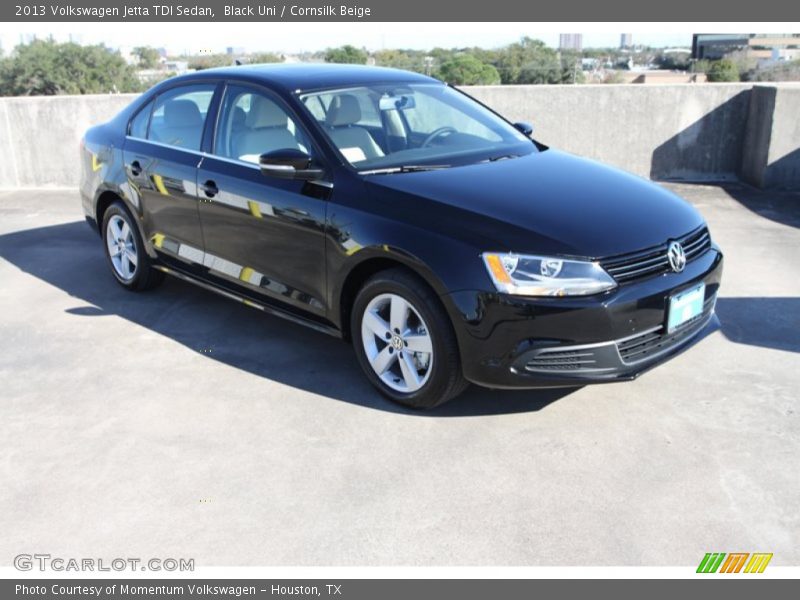 Black Uni / Cornsilk Beige 2013 Volkswagen Jetta TDI Sedan