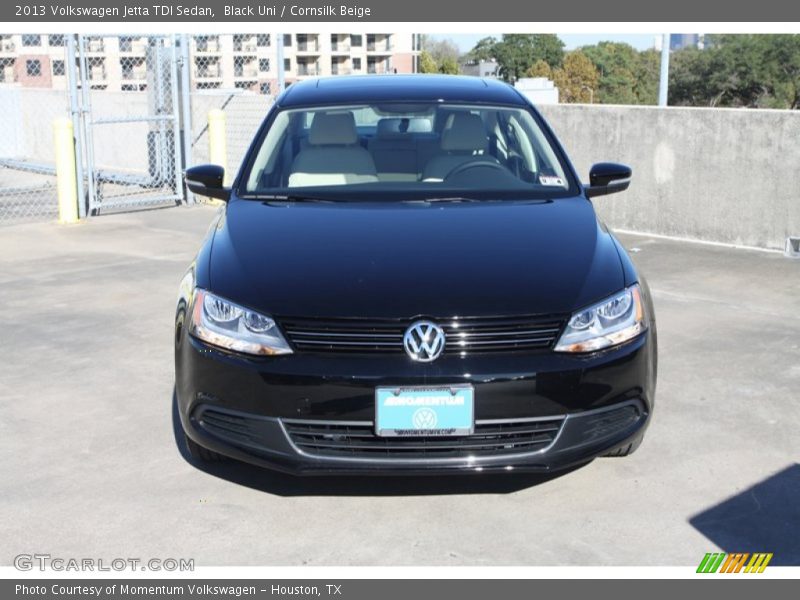 Black Uni / Cornsilk Beige 2013 Volkswagen Jetta TDI Sedan