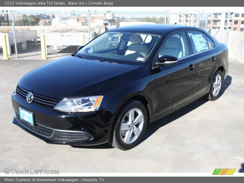 Black Uni / Cornsilk Beige 2013 Volkswagen Jetta TDI Sedan