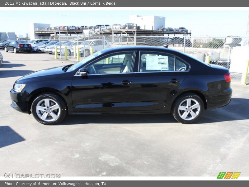 Black Uni / Cornsilk Beige 2013 Volkswagen Jetta TDI Sedan