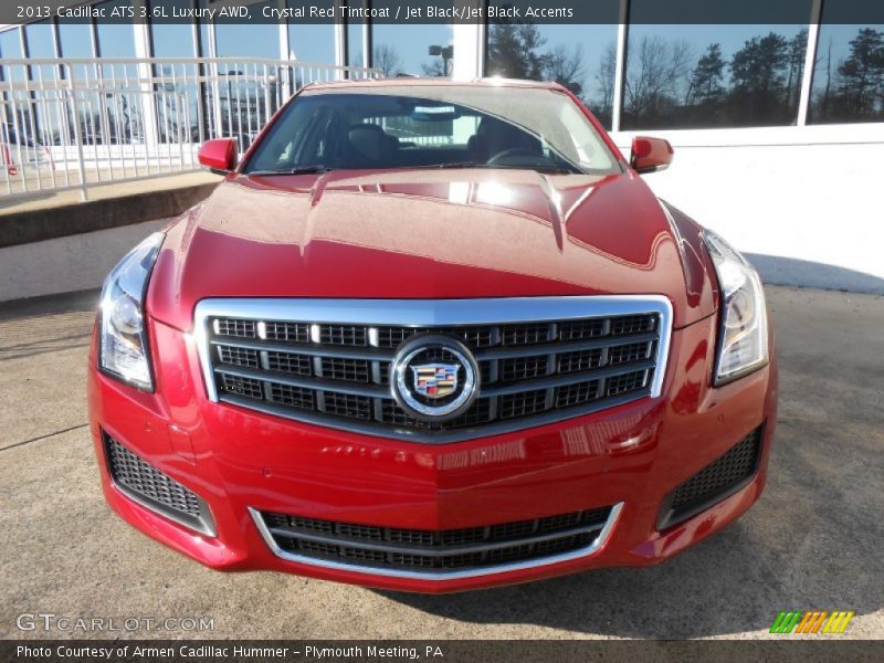 Crystal Red Tintcoat / Jet Black/Jet Black Accents 2013 Cadillac ATS 3.6L Luxury AWD