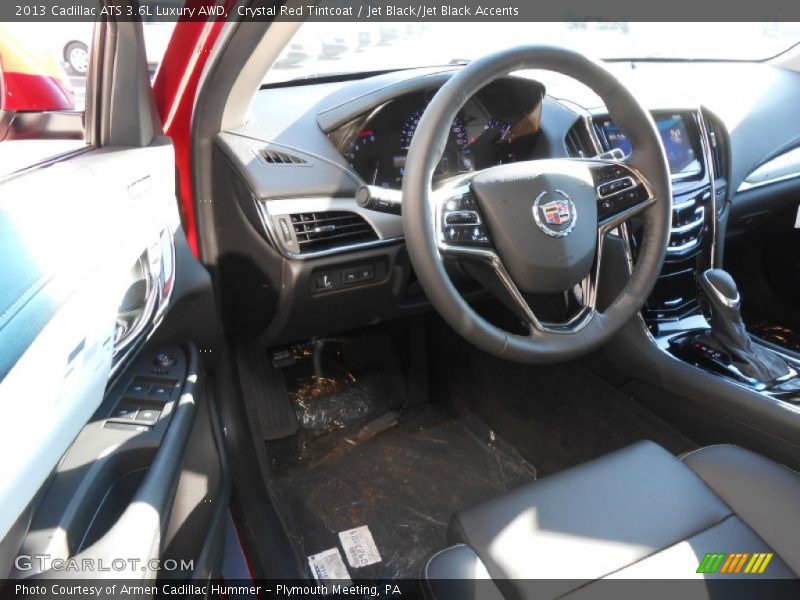 Crystal Red Tintcoat / Jet Black/Jet Black Accents 2013 Cadillac ATS 3.6L Luxury AWD