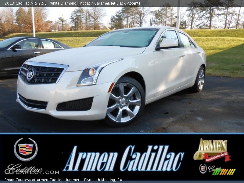 White Diamond Tricoat / Caramel/Jet Black Accents 2013 Cadillac ATS 2.5L