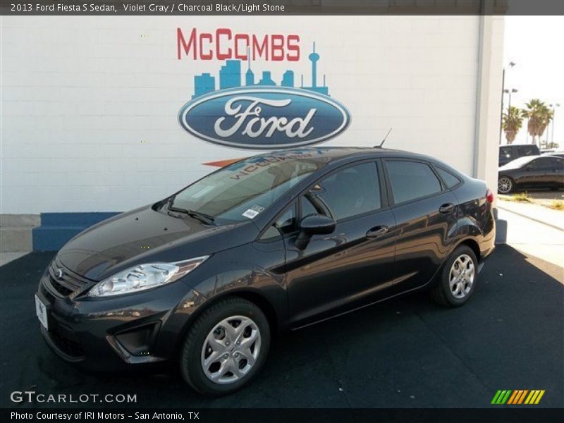 Violet Gray / Charcoal Black/Light Stone 2013 Ford Fiesta S Sedan