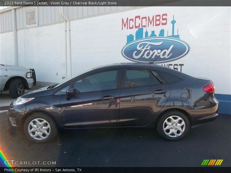 Violet Gray / Charcoal Black/Light Stone 2013 Ford Fiesta S Sedan