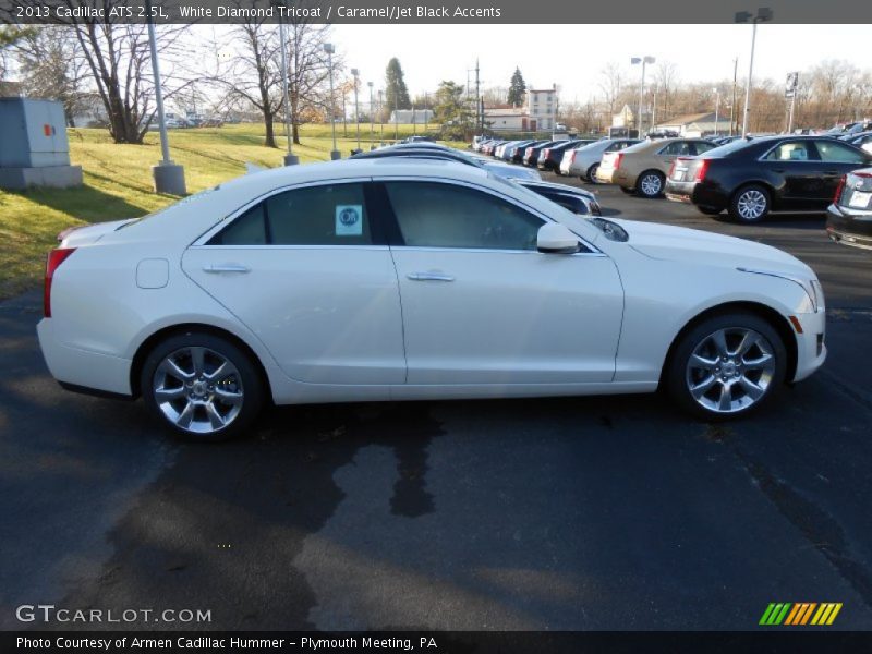 White Diamond Tricoat / Caramel/Jet Black Accents 2013 Cadillac ATS 2.5L