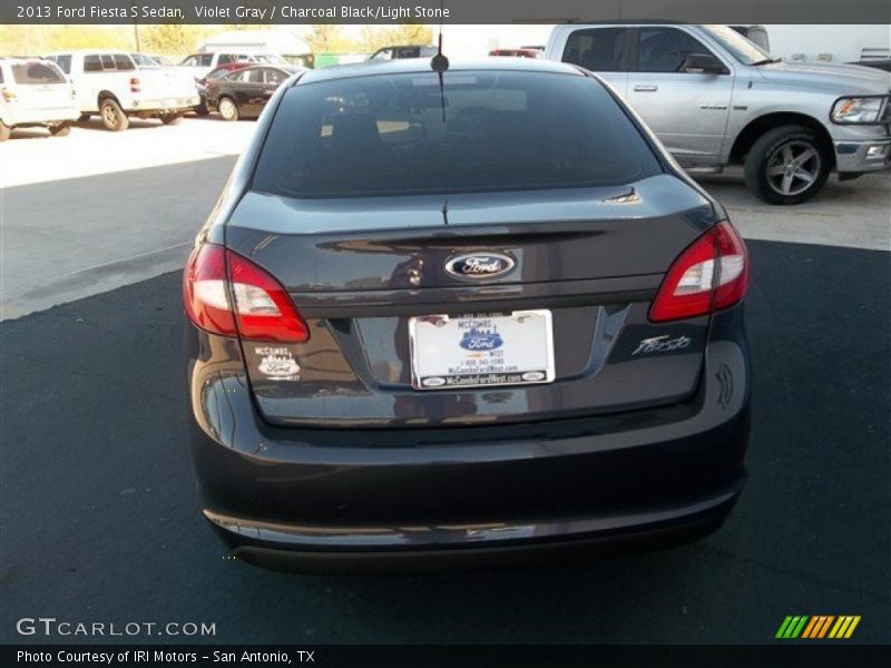 Violet Gray / Charcoal Black/Light Stone 2013 Ford Fiesta S Sedan