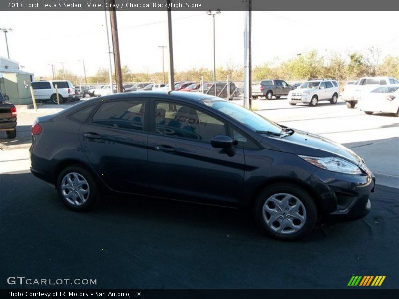 Violet Gray / Charcoal Black/Light Stone 2013 Ford Fiesta S Sedan