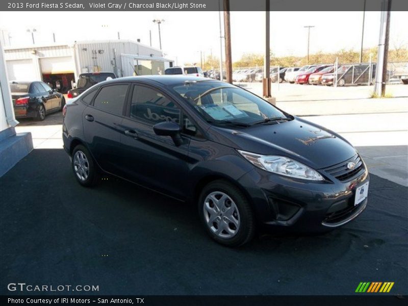 Violet Gray / Charcoal Black/Light Stone 2013 Ford Fiesta S Sedan