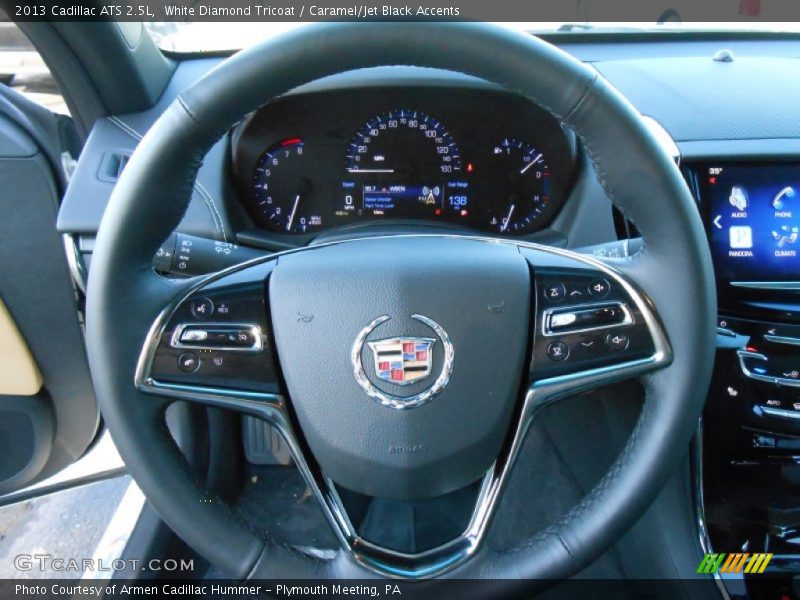 White Diamond Tricoat / Caramel/Jet Black Accents 2013 Cadillac ATS 2.5L