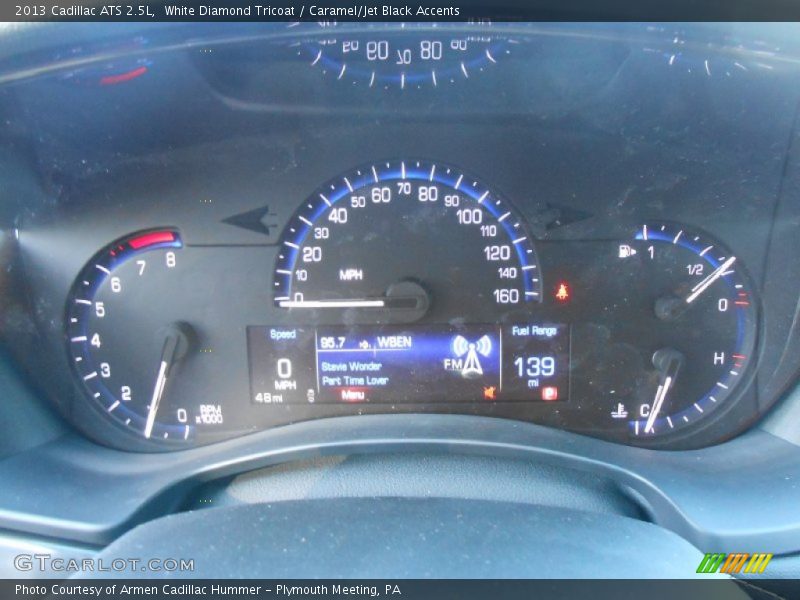 White Diamond Tricoat / Caramel/Jet Black Accents 2013 Cadillac ATS 2.5L