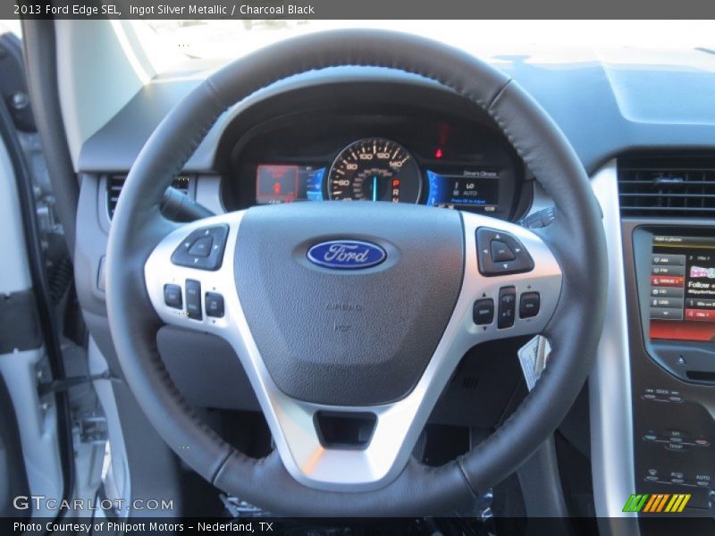 Ingot Silver Metallic / Charcoal Black 2013 Ford Edge SEL