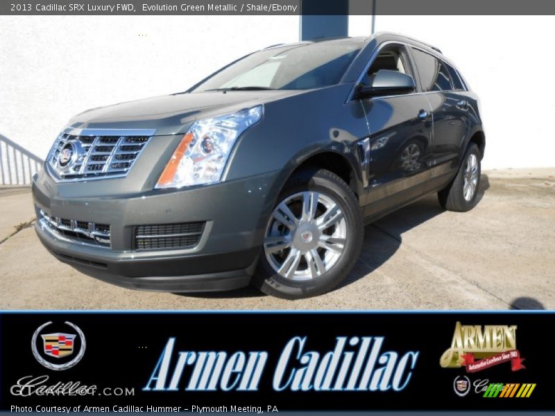 Evolution Green Metallic / Shale/Ebony 2013 Cadillac SRX Luxury FWD