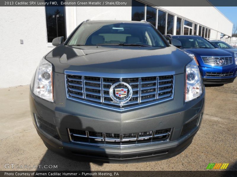 Evolution Green Metallic / Shale/Ebony 2013 Cadillac SRX Luxury FWD